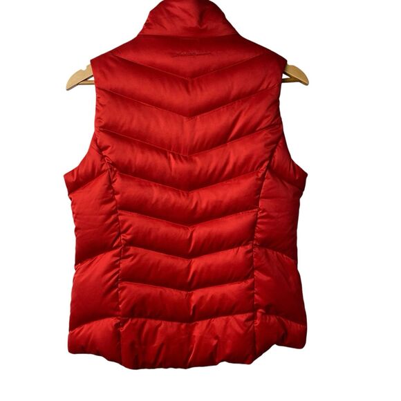 Eddie Bauer Women's M Red 550 Down Vest EB550 Puffer Goose Fill Outdoor Hiking - Picture 6 of 12